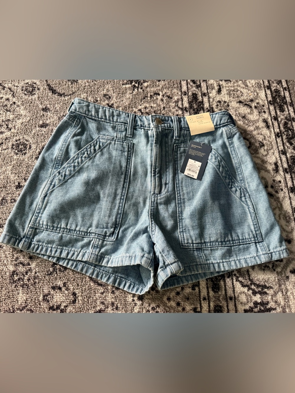 Women’s Universal Thread High Rise Utility Shorts Size 6 New